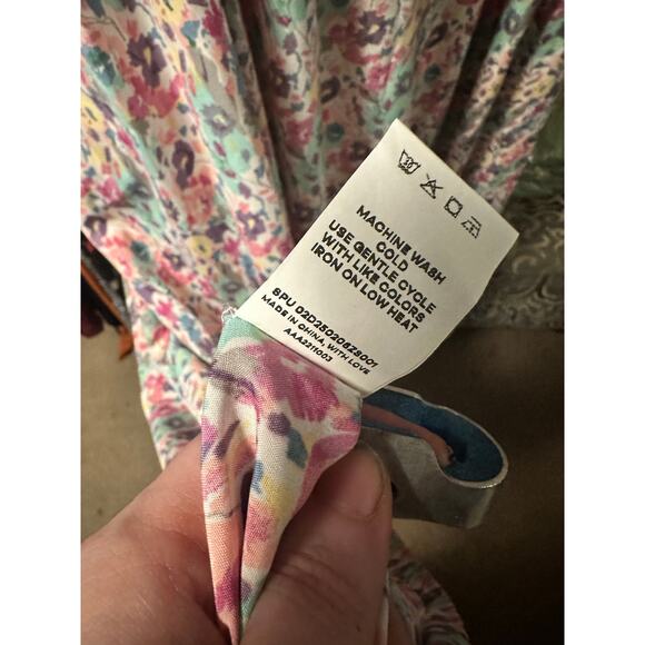 Plus Size 5X 28 Floral Flattering Square Neck Dress BloomChic with Pockets - Picture 6 of 7